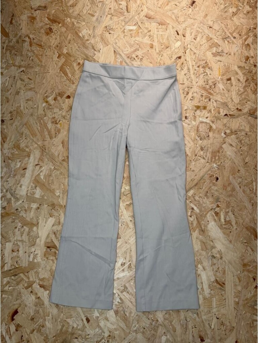 Jones New York JNY Womens Pants Size M Beige Pull On Ponte Knit Crop Flare Flaw